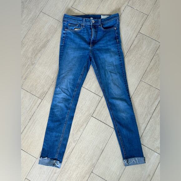 Rag + bone high rise skinny Classic Blue Women's Jeans size 27 medium wash - Picture 1 of 7